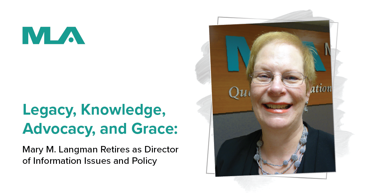 Legacy, Knowledge, Advocacy, and Grace: Mary M. Langman Retires as Director of Information Issues and Policy