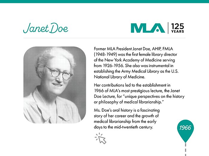 Description of MLA historical marker of Janet Doe