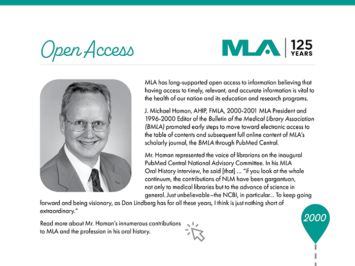 Description of MLA historical marker about J. Michael Homan