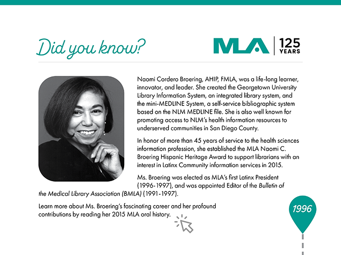 Description of MLA historical marker, Naomi C. Broering