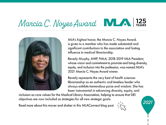 Description of Beverly Murphy, AHIP, FMLA, Noyes Award.
